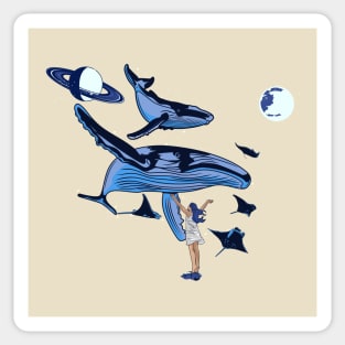 Mystical Whale Sticker